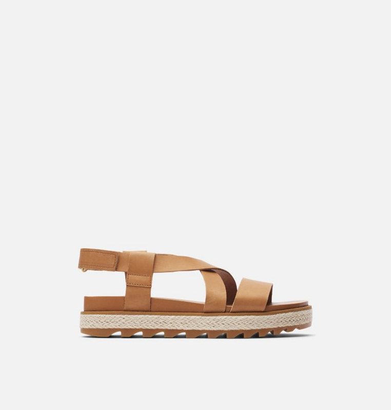 Sandalias Sorel Mujer - Roaming™ Criss Cross Jute Flat Marrones - 05123-PQEH